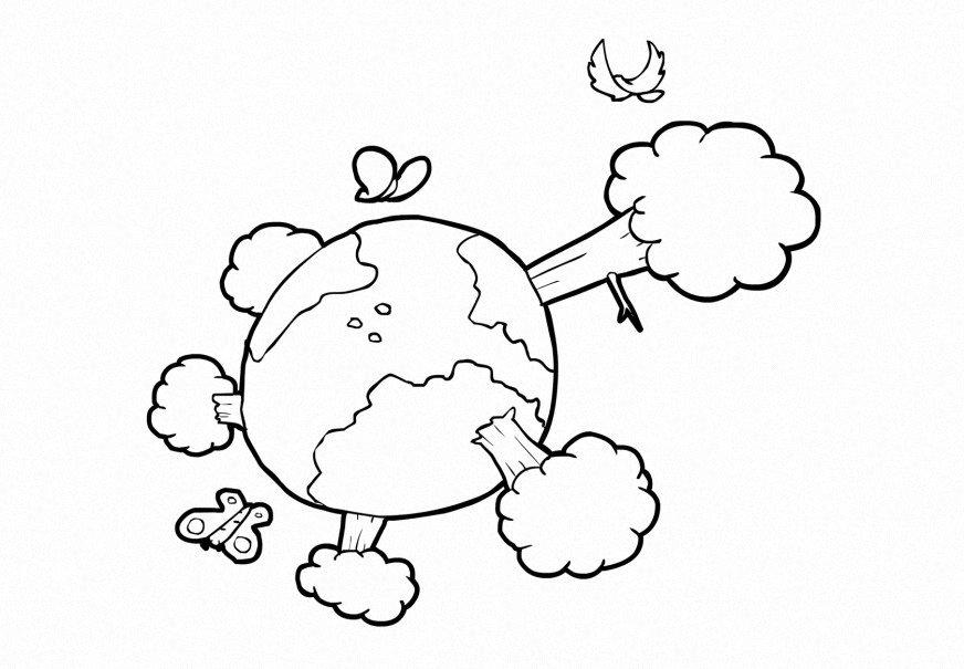 natureza - clima - a terra Página para colorir natureza - clima - a terra