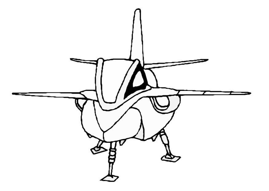 Página para colorir nave espacial 