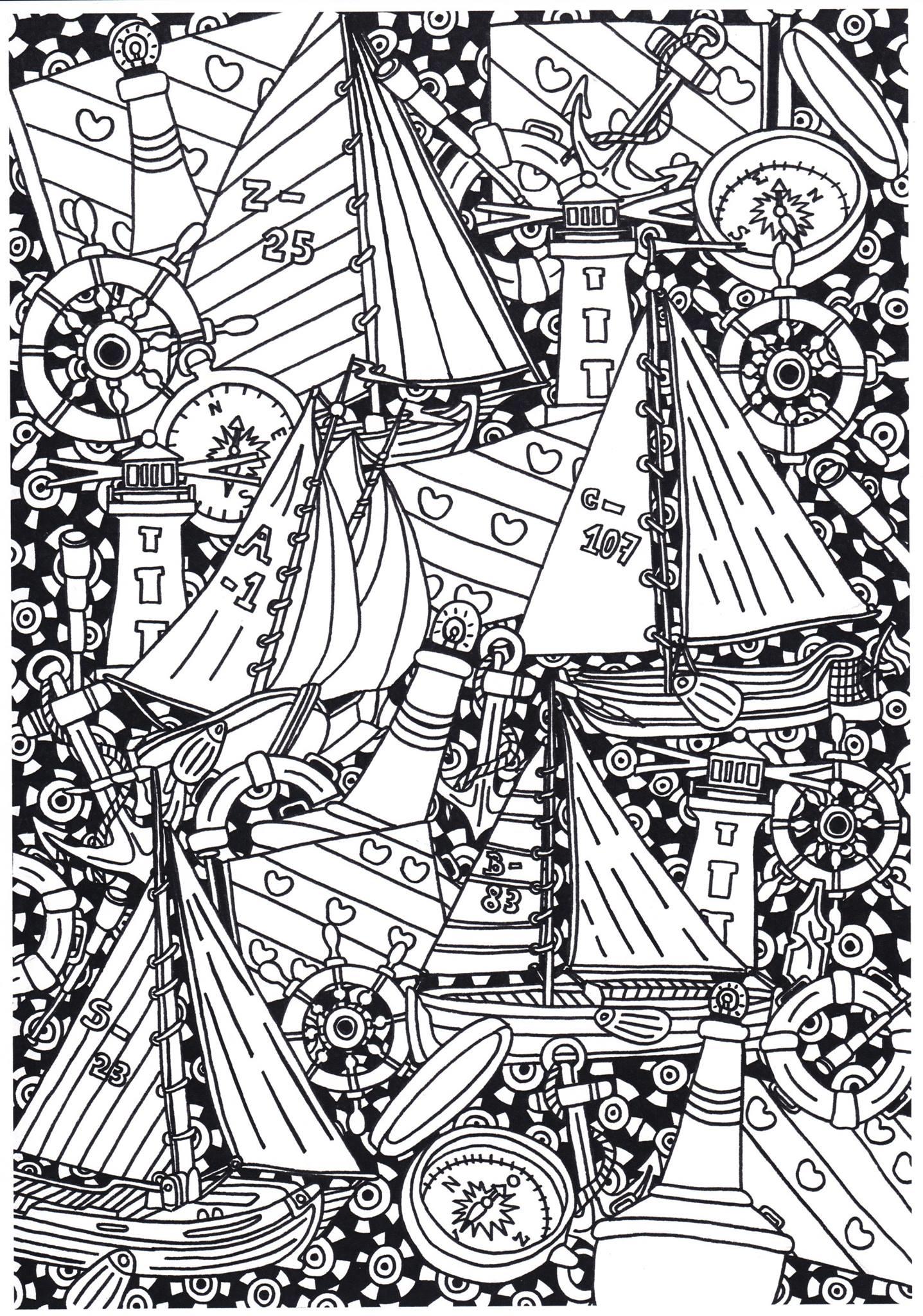 navios Página para colorir navios