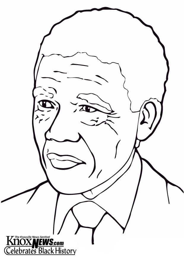 nelson mandela Página para colorir nelson mandela