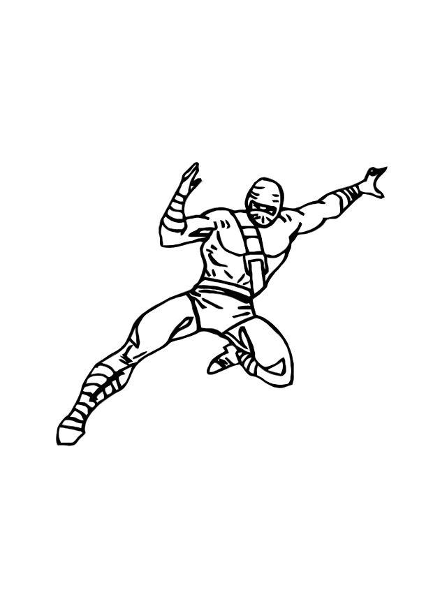 ninja Página para colorir ninja