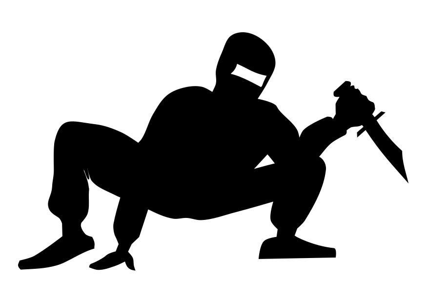 ninja Página para colorir ninja