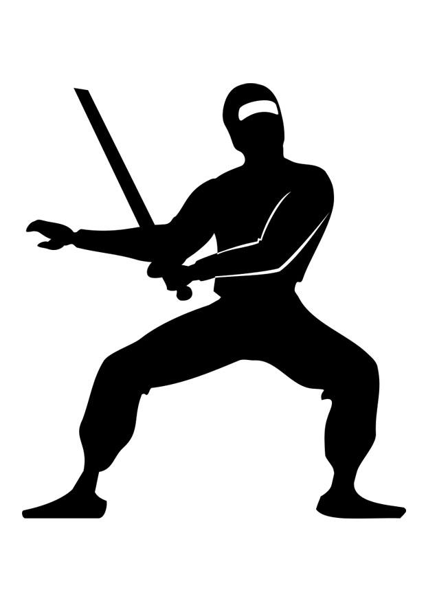 ninja Página para colorir ninja