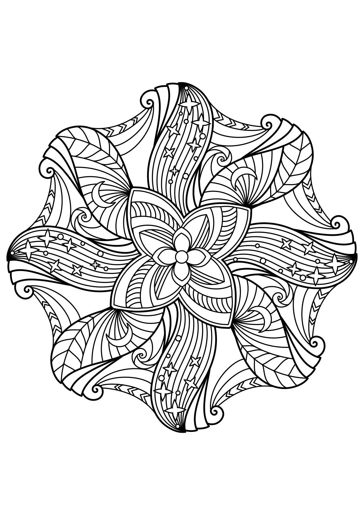 noite da mandala Página para colorir noite da mandala