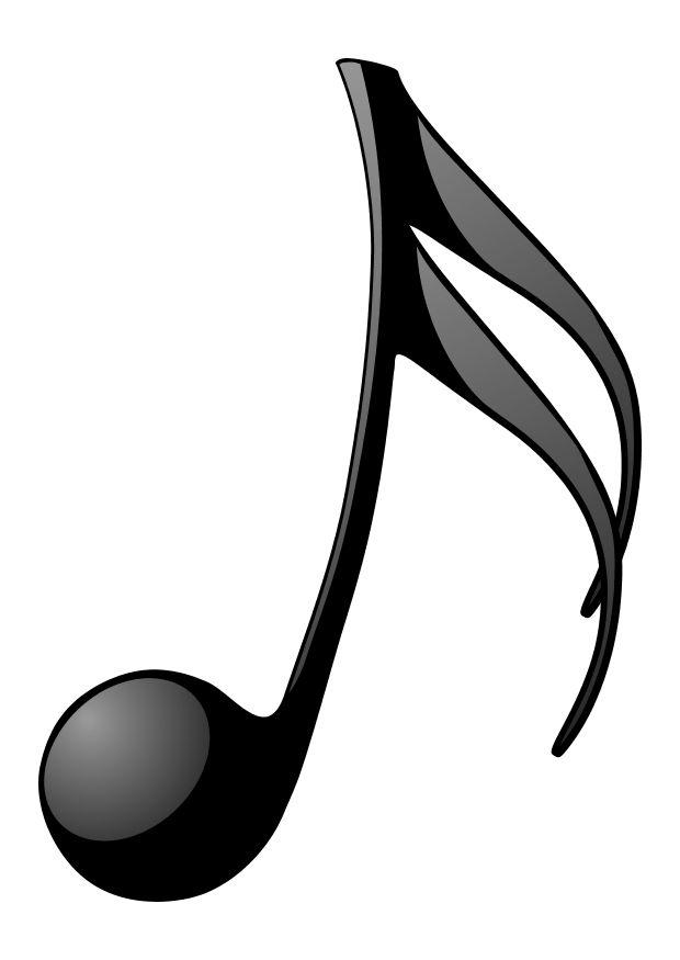 nota musical Página para colorir nota musical
