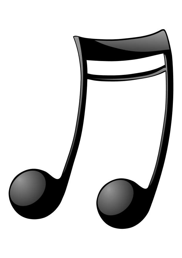 nota musical Página para colorir nota musical