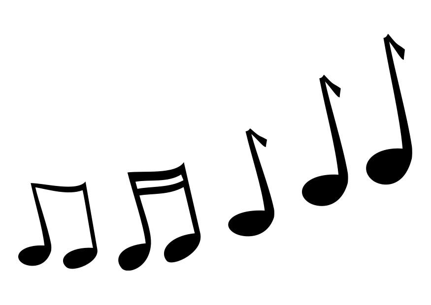 notas musicais Página para colorir notas musicais