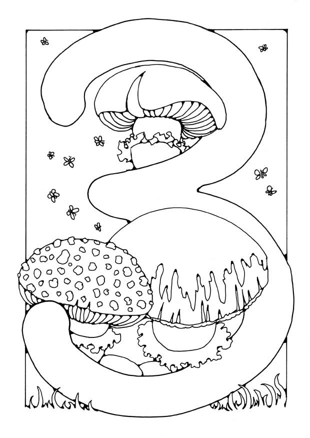 nAºmero - 3 Página para colorir nAºmero - 3