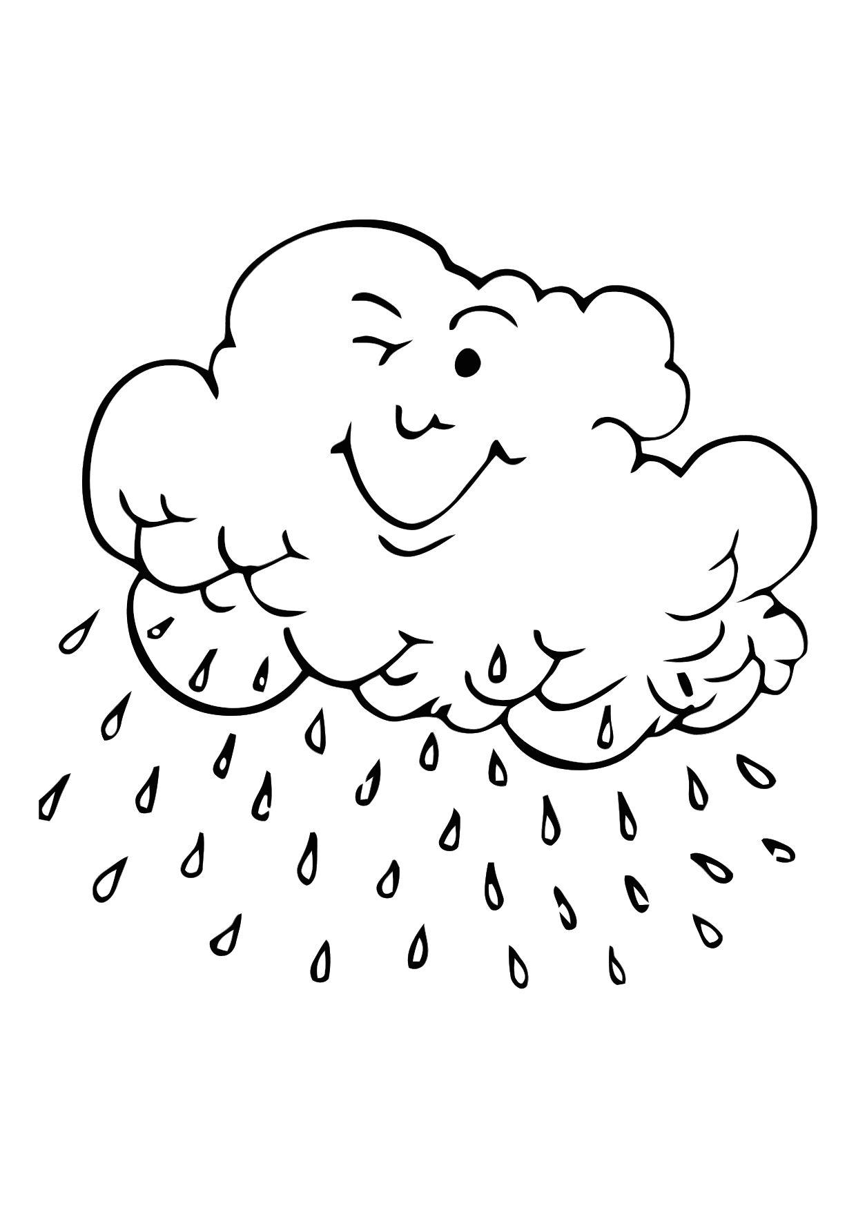 nuvem de chuva Página para colorir nuvem de chuva
