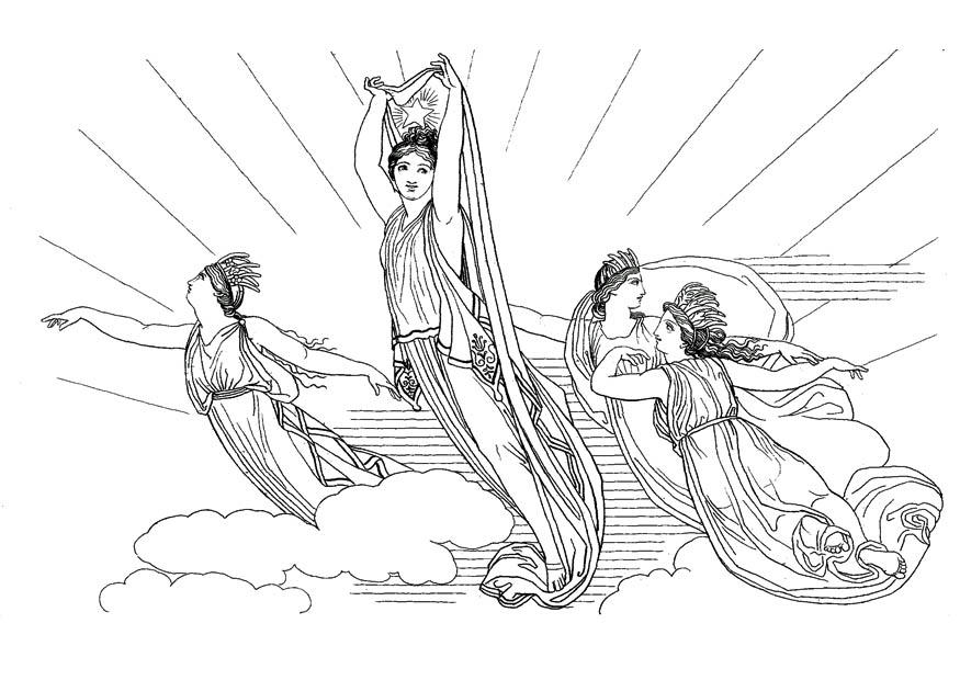 Página para colorir odisseu - circe