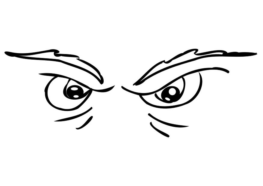 olhos raivosos Página para colorir olhos raivosos