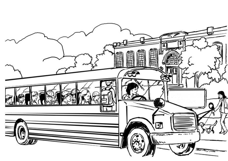 A´nibus escolar Página para colorir A´nibus escolar