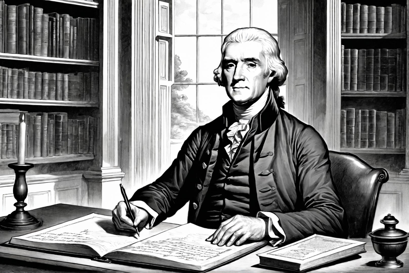 Desenho para Colorir de Presidente Thomas Jefferson – Imagens Grátis ...