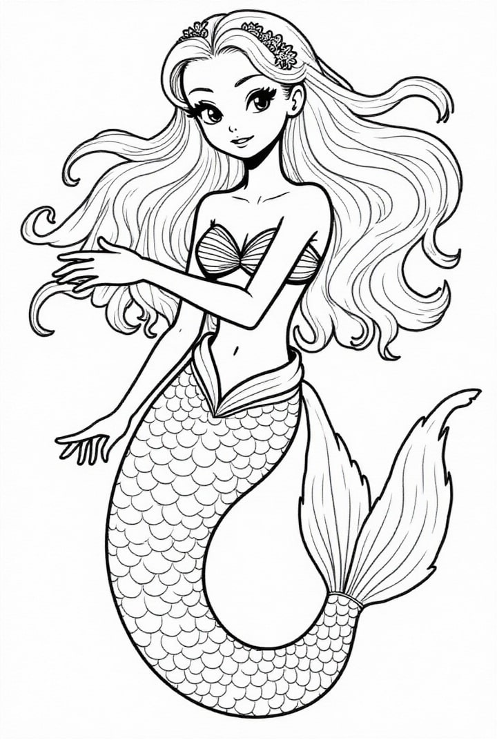 pA¡gina para colorir sereia Página para colorir pA¡gina para colorir sereia
