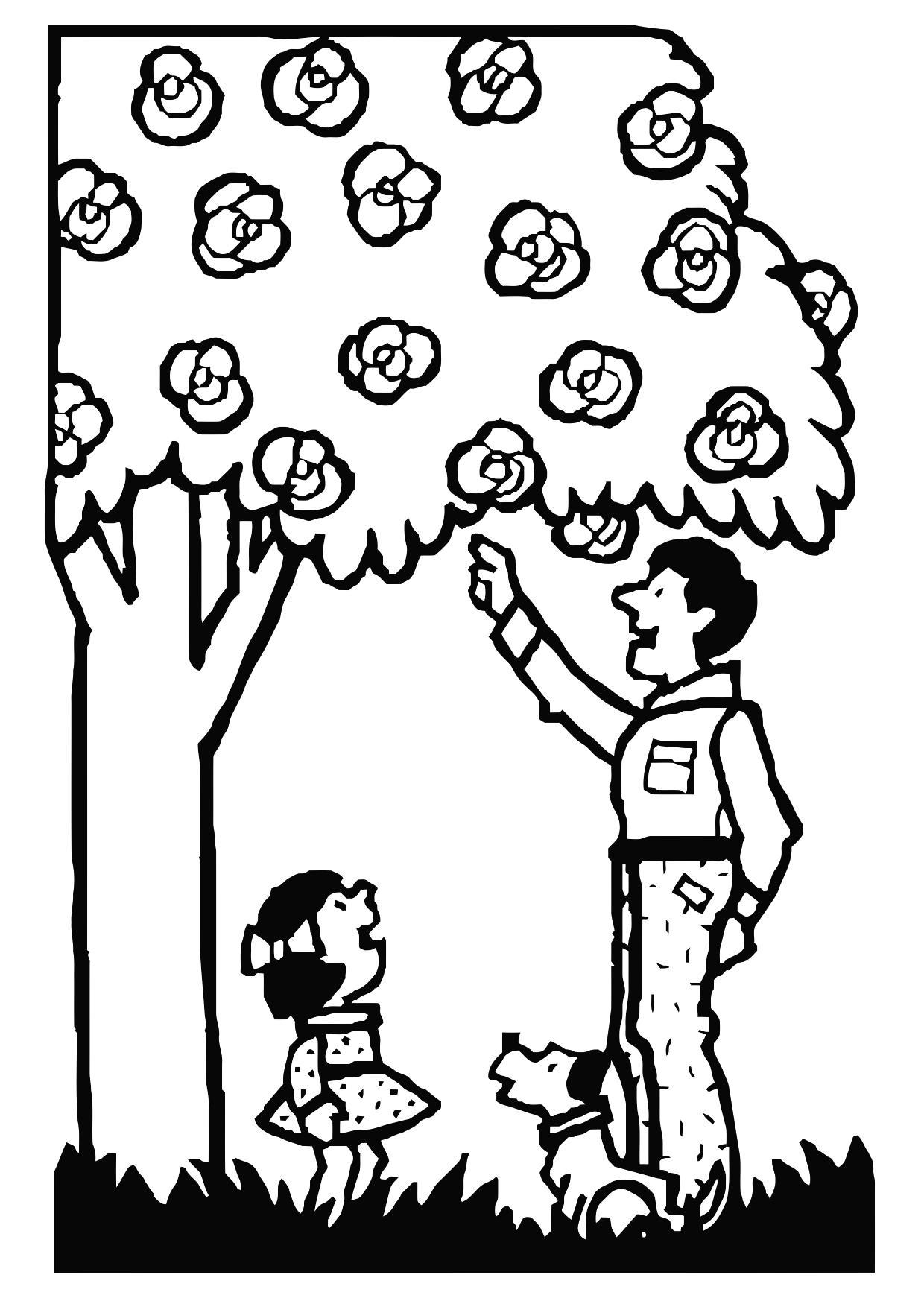pai e filha Página para colorir pai e filha