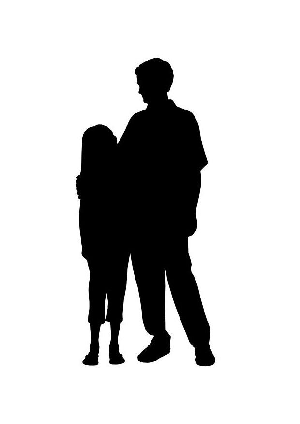 pai e filha Página para colorir pai e filha