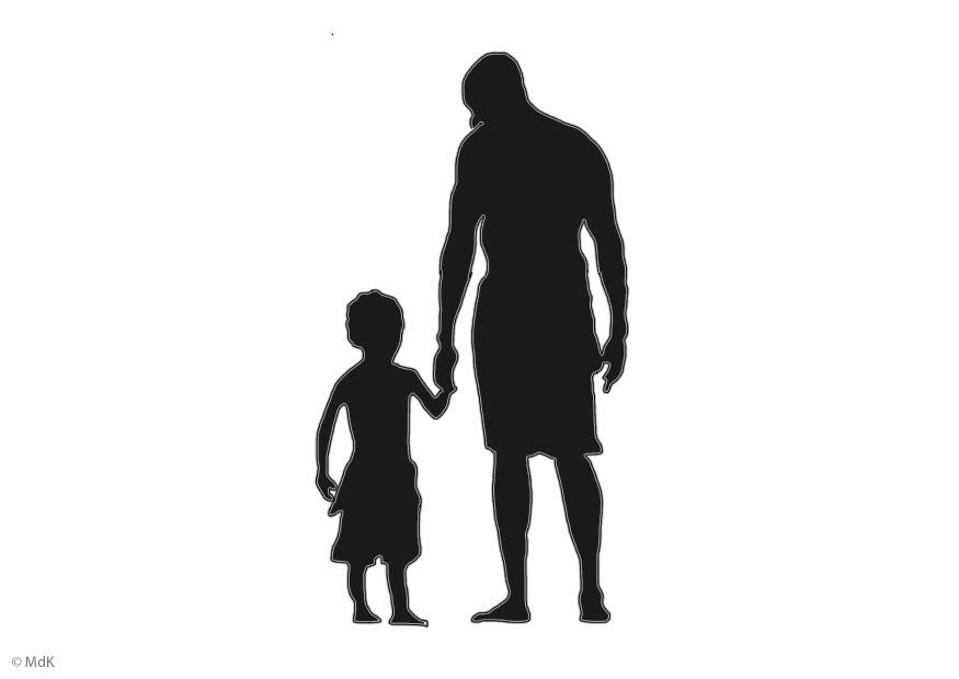 pai e filho Página para colorir pai e filho