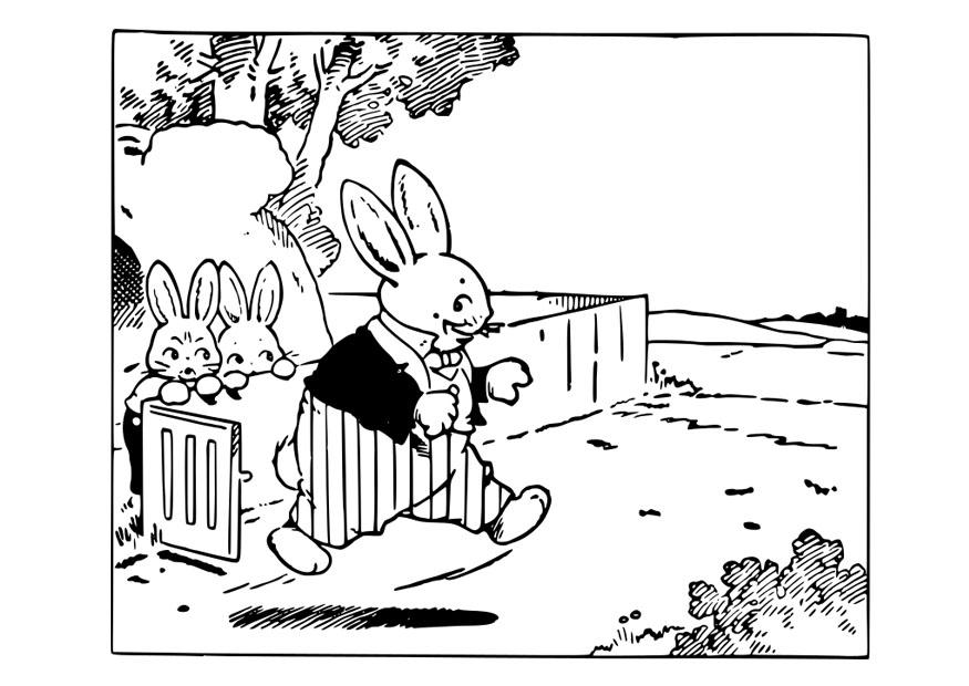 papai coelho Página para colorir papai coelho