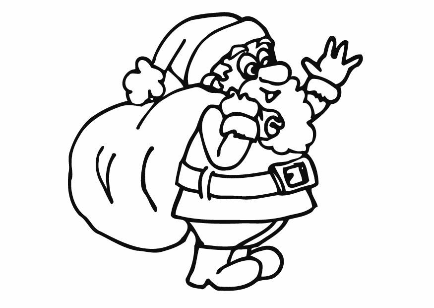 papai noel Página para colorir papai noel