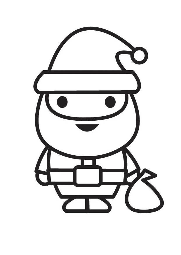Página para colorir papai noel