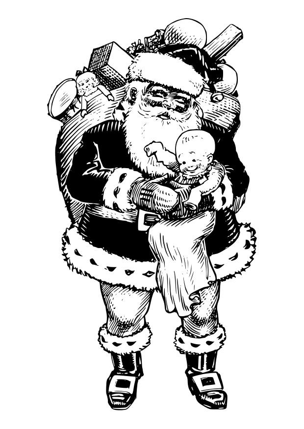 papai noel Página para colorir papai noel