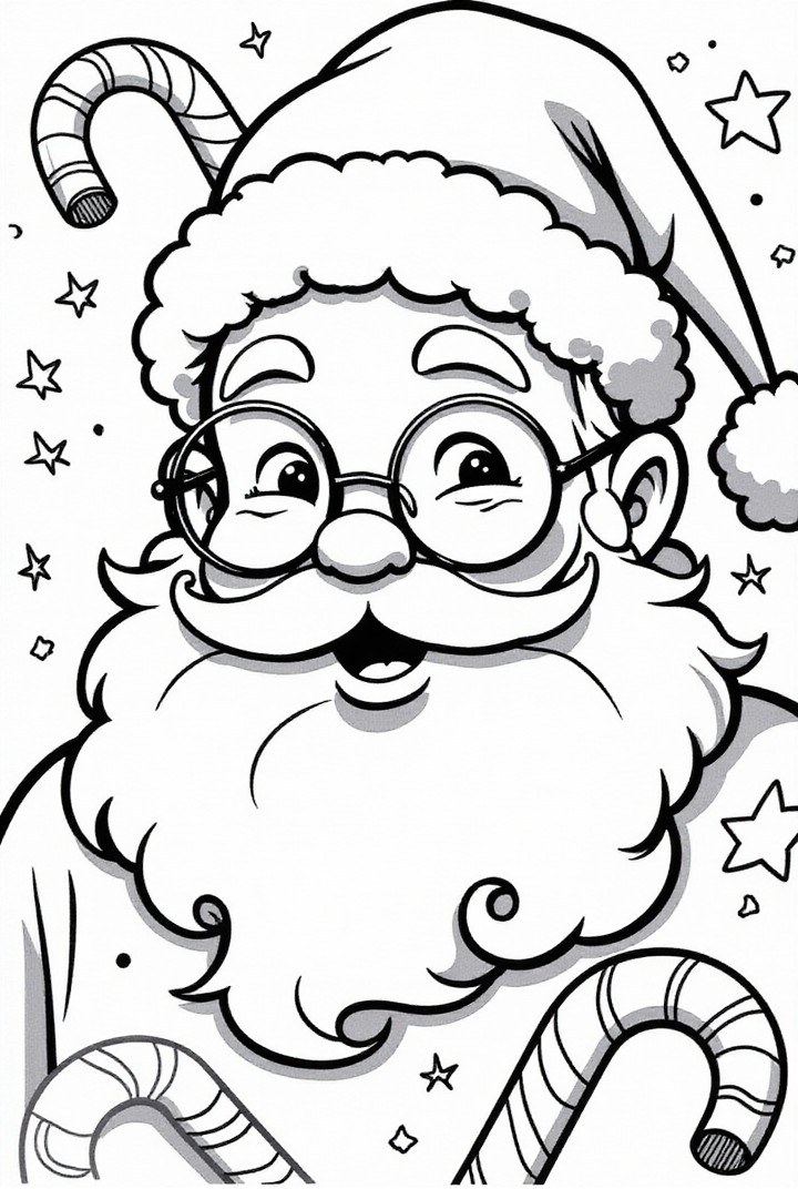 papai noel Página para colorir papai noel