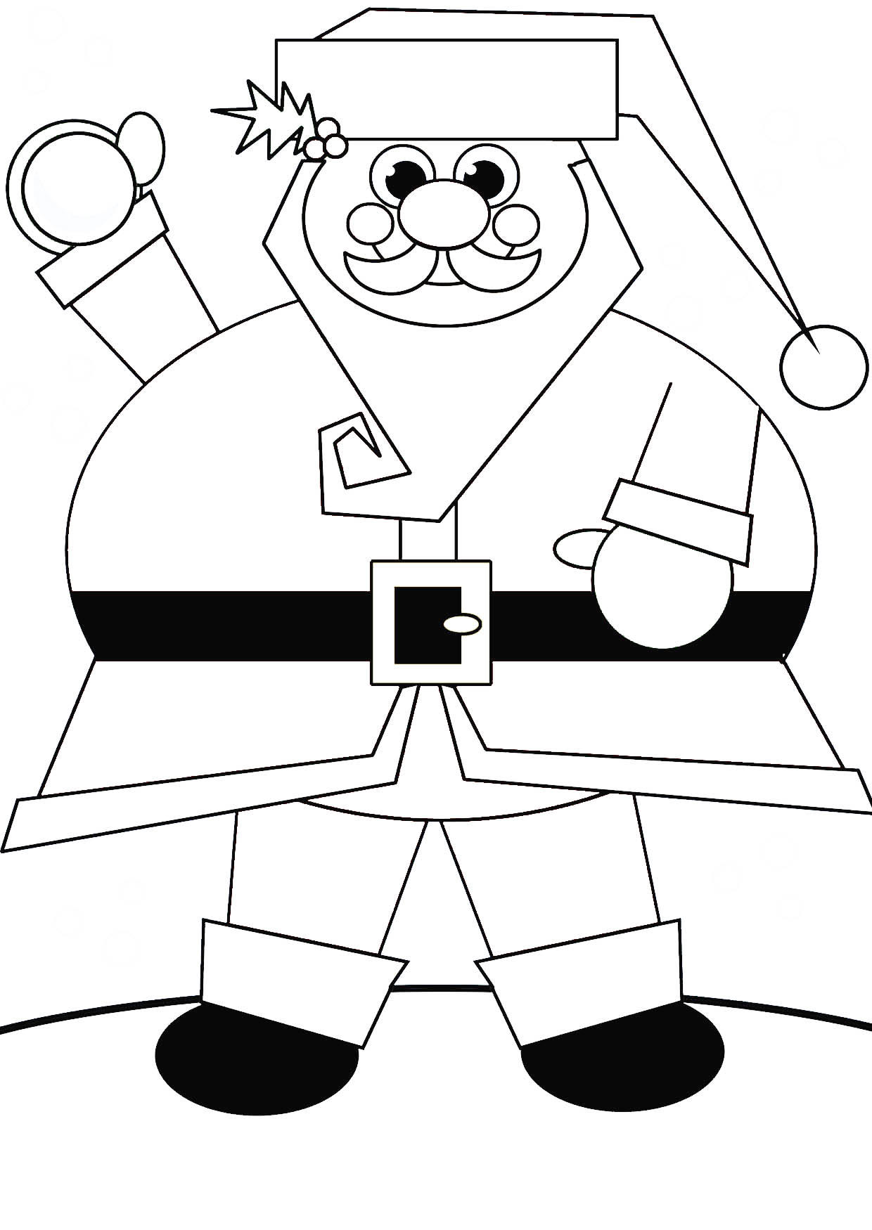 papai noel Página para colorir papai noel
