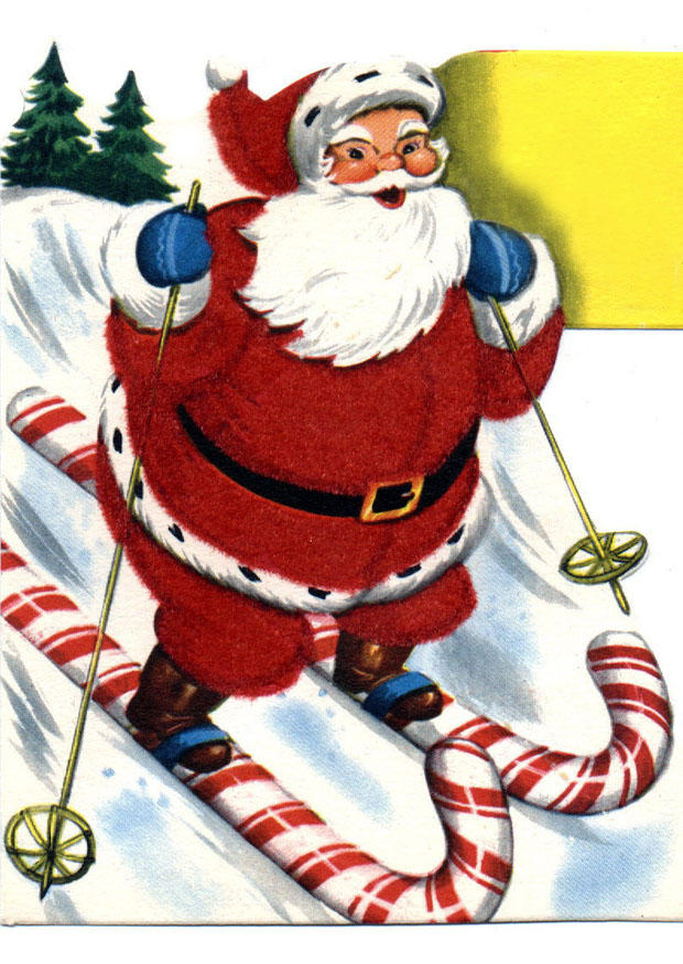 papai noel de esqui imagem papai noel de esqui
