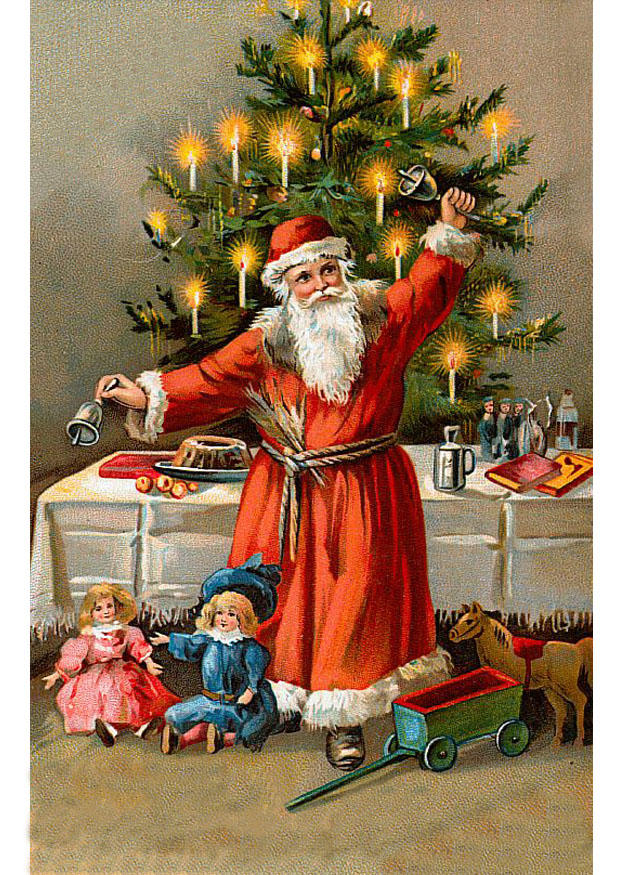 papai noel na A¡rvore de natal imagem papai noel na A¡rvore de natal