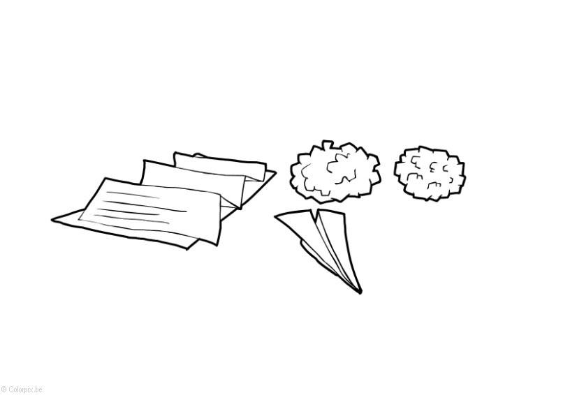 Página para colorir papel e cartolina