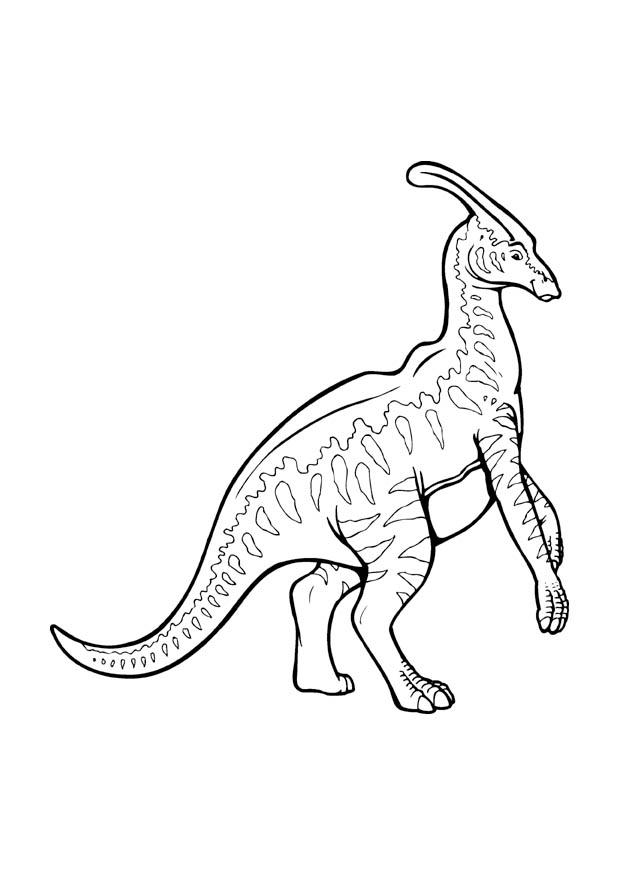 Página para colorir parasaurolophus