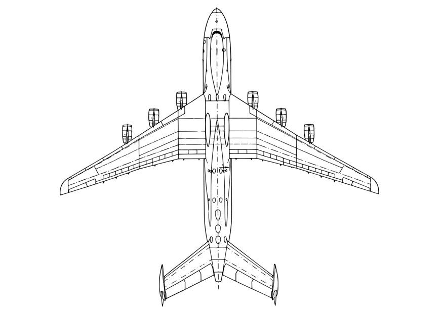 parte de baixo de um aviA£o Página para colorir parte de baixo de um aviA£o
