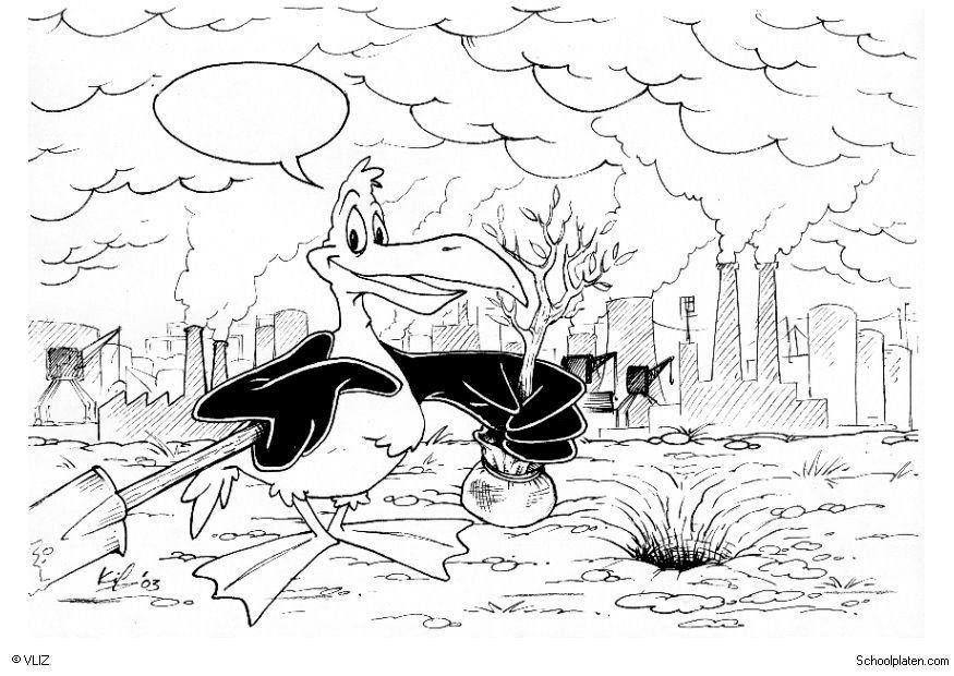pA¡ssaro plantando uma A¡rvore Página para colorir pA¡ssaro plantando uma A¡rvore