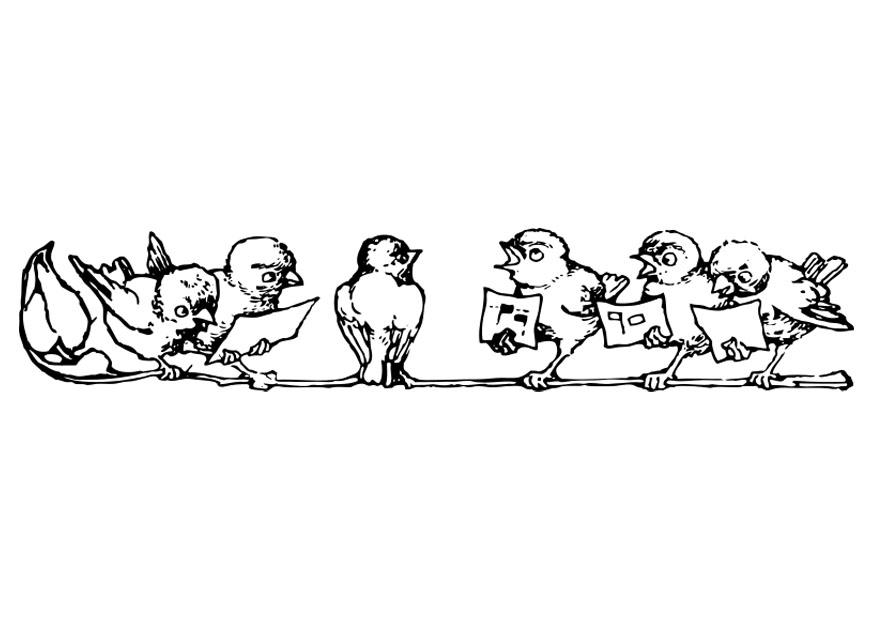 pA¡ssaros cantantes Página para colorir pA¡ssaros cantantes