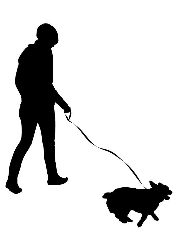passear com o cachorro Página para colorir passear com o cachorro