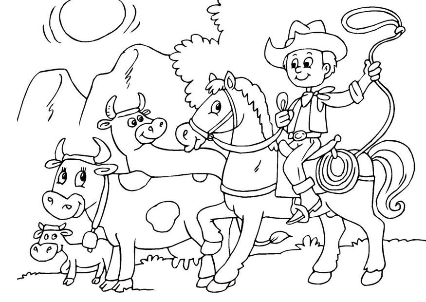 pastorear o gado Página para colorir pastorear o gado