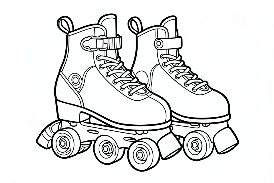 Página para colorir patins