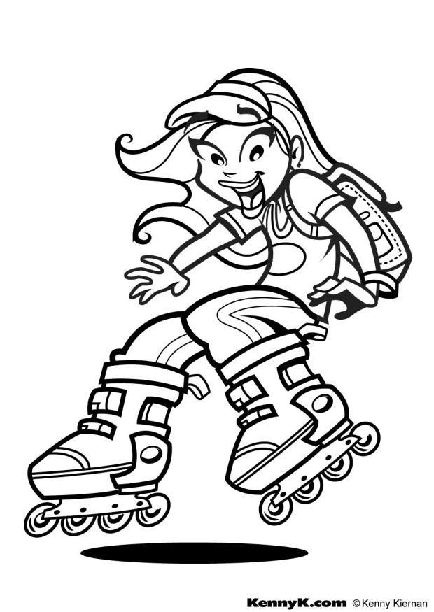 patins Página para colorir patins
