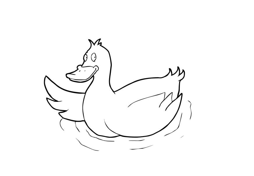 pato Página para colorir pato