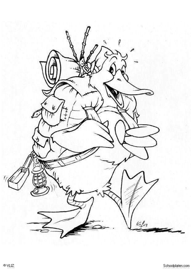 pato caminhando Página para colorir pato caminhando