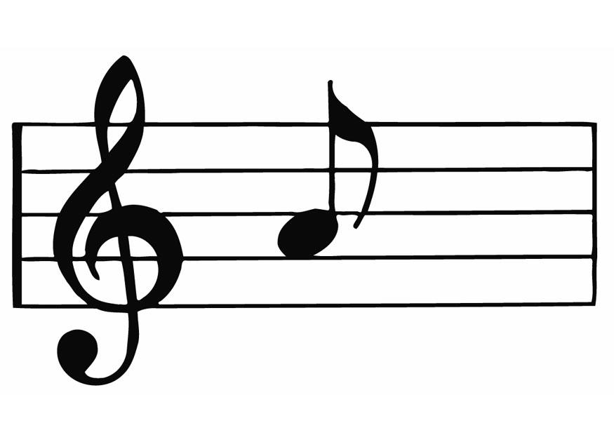 pauta musical Página para colorir pauta musical