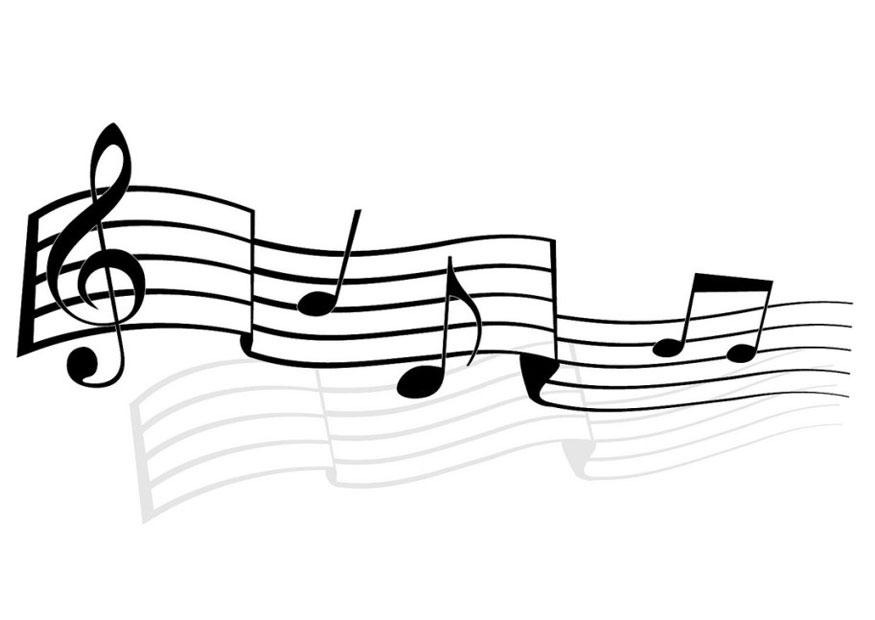 pauta musical Página para colorir pauta musical