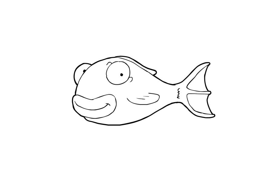 Página para colorir peixe 