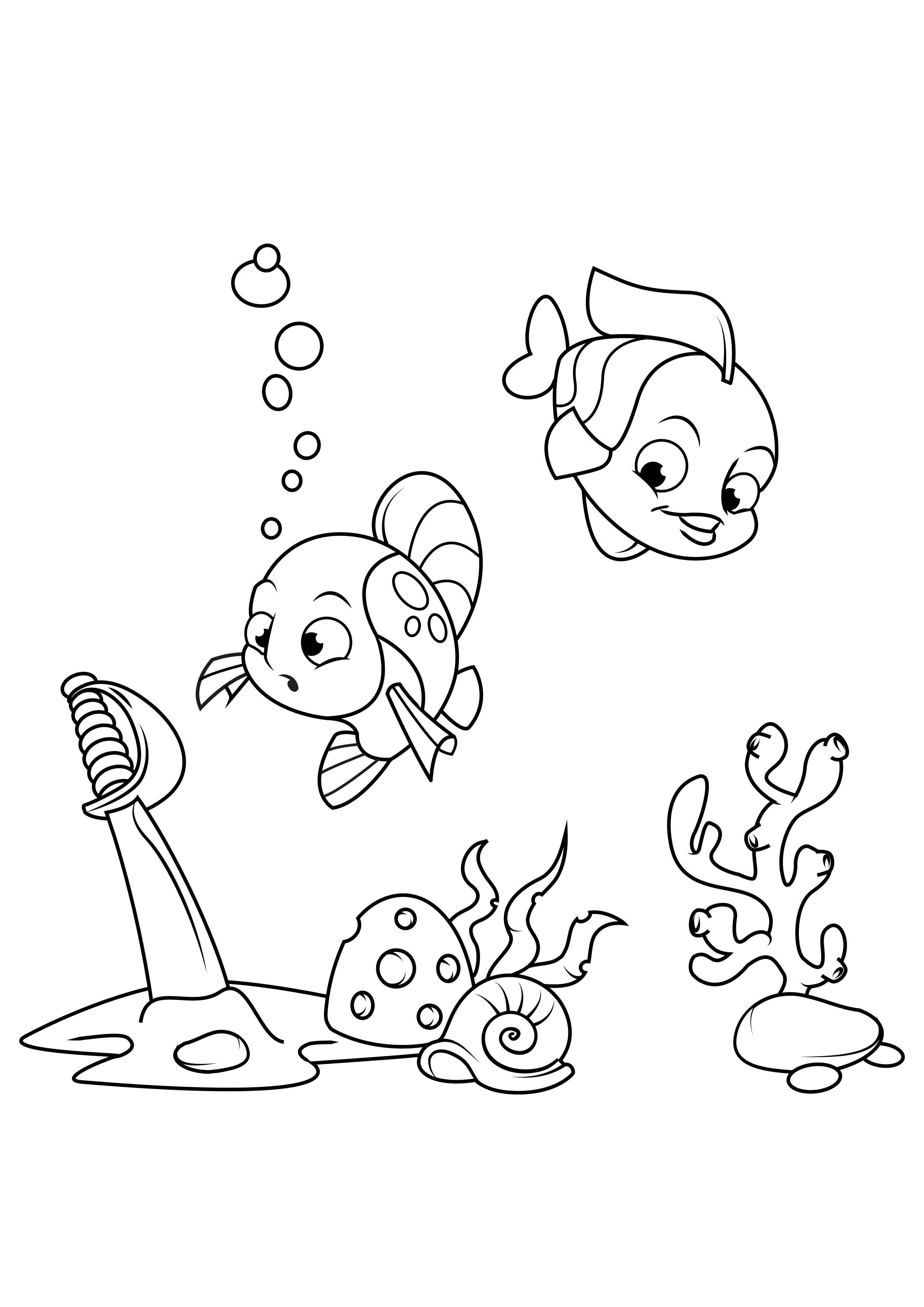 peixe com espada Página para colorir peixe com espada