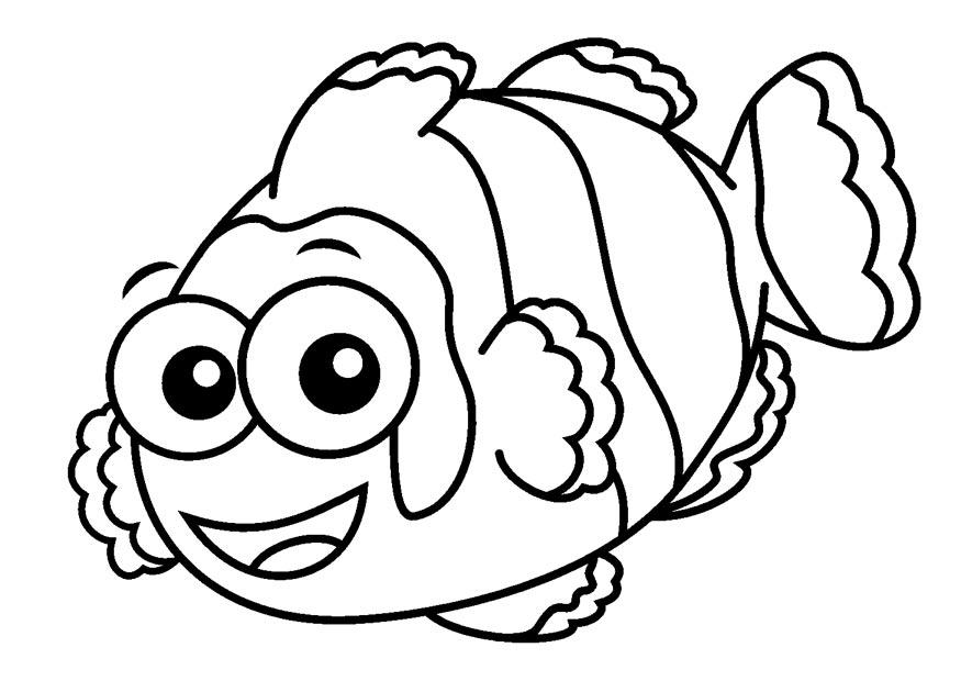 Página para colorir peixe-palhaA§o