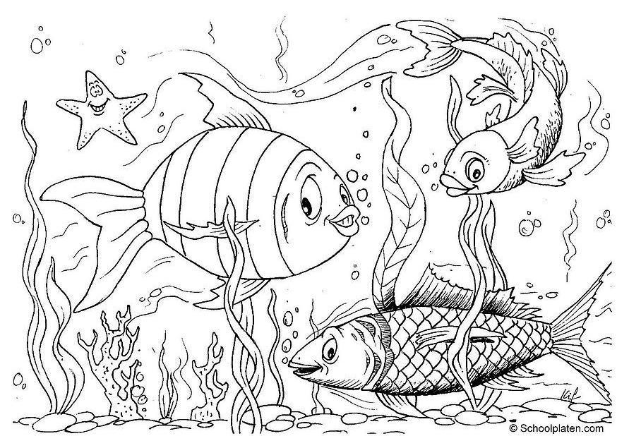 peixes Página para colorir peixes
