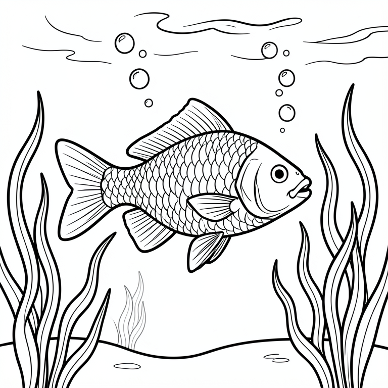 peixes nadando Página para colorir peixes nadando
