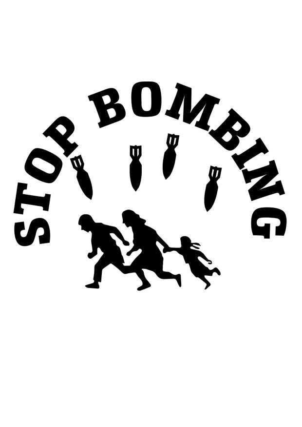 pelo fim do bombardeio Página para colorir pelo fim do bombardeio