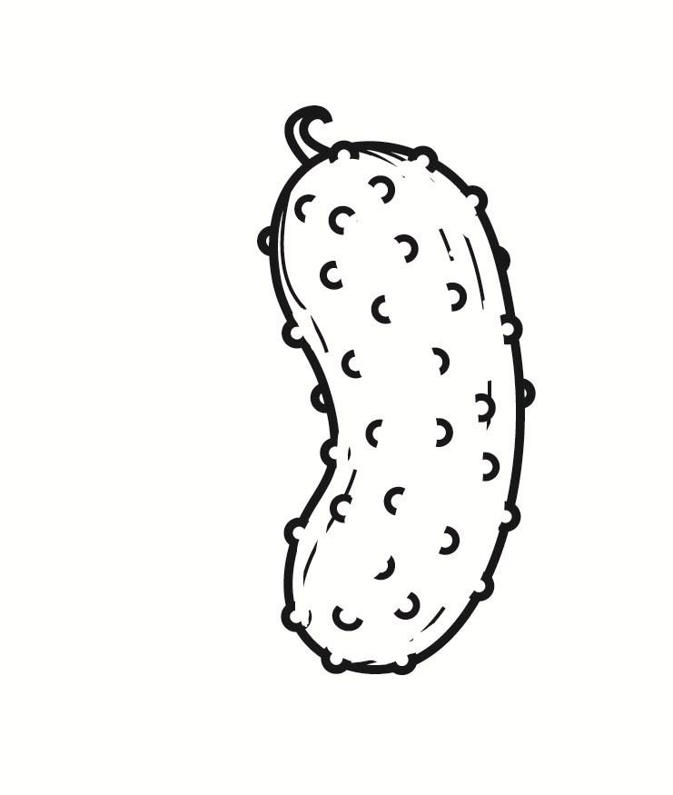 pepino Página para colorir pepino