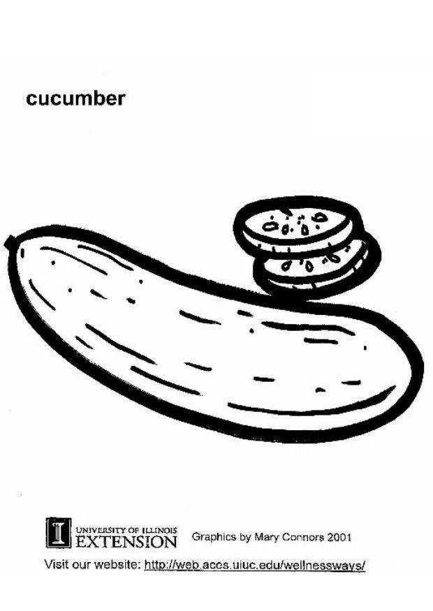 pepino Página para colorir pepino
